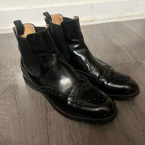 Black Leather Women's Chelsea Boots